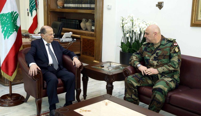 قائد الجيش اللبناني يطلع رئيس الجمهورية على أجواء التحركات الفلسطينية 