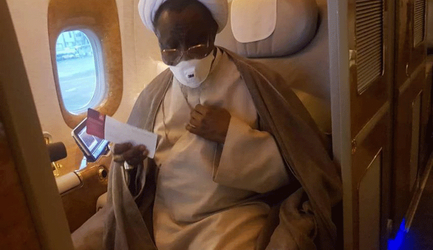 الشيخ الزكزاكي يغادر نيجيريا متوجها الى الهند للعلاج 