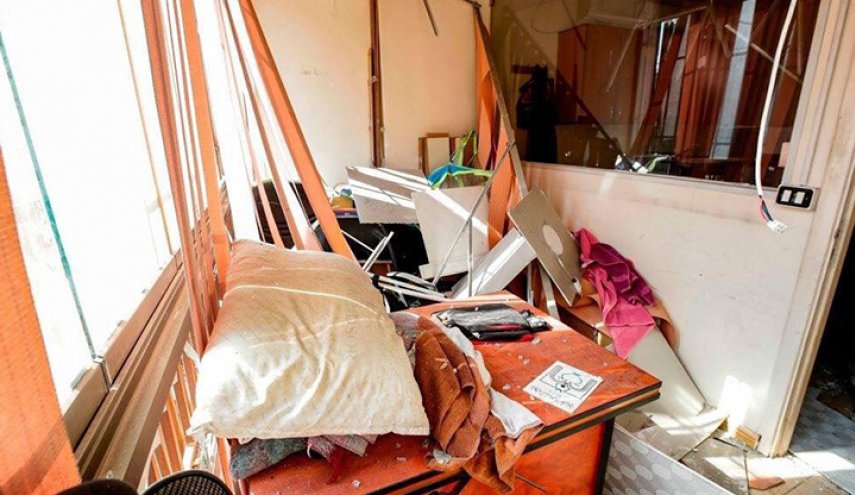 صور: الأضرار في مبنى المكتب الإعلامي لحزب الله