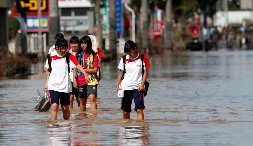 إجلاء نحو 850 ألف شخص بسبب الأمطار في اليابان