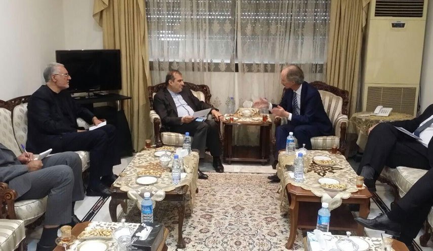 نماینده ویژه سازمان ملل در امور سوریه با دستیار ارشد وزیرخارجه ایران دیدار کرد