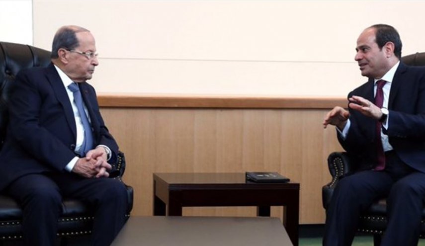  الرئيس اللبناني يلتقى نظيره المصري في نيويورك