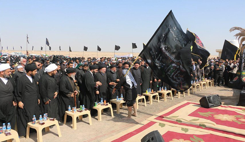 انطلاق مسيرة الأربعين العظيمة صوب كربلاء من آخر منطقة عراقية في الجنوب