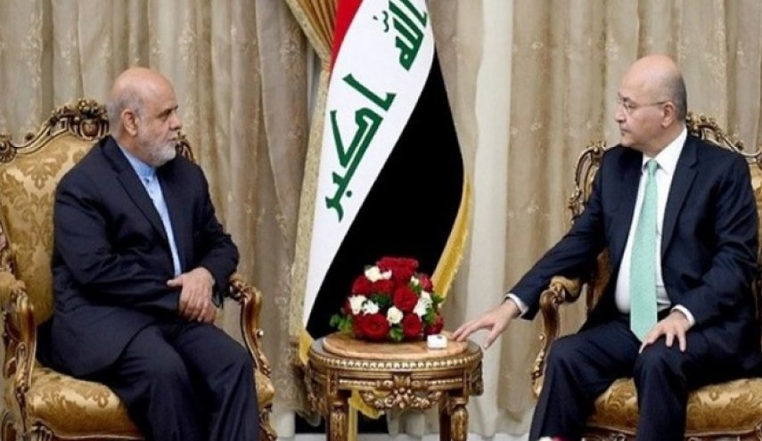 دیدار سفیر ایران در بغداد با رئیس جمهور عراق
