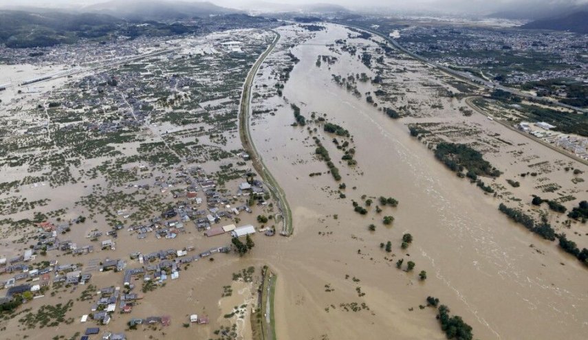 افزایش تعداد تلفات توفان هاگیبیس ژاپن به 5 کشته و 100 زخمی