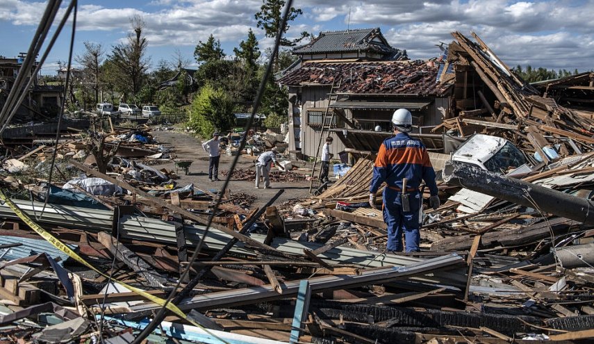 جان باختگان طوفان سهمیگن ژاپن به ۳۵ نفر افزایش یافت