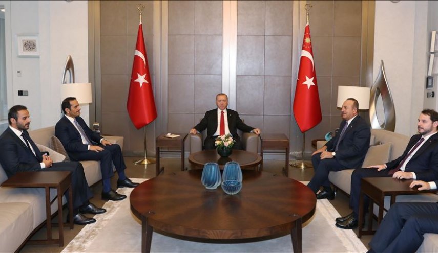 دیدار وزیر خارجه قطر با اردوغان و چاووش‌‌اوغلو