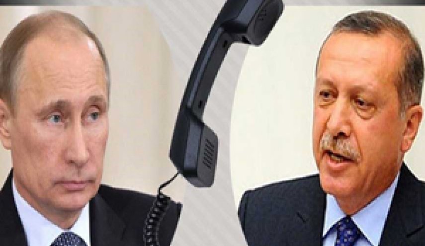 تماس تلفنی پوتین و اردوغان درباره تحولات سوریه
