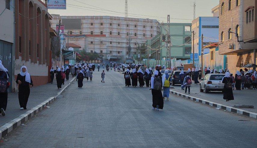 شاهد .. انتظام الدوام المدرسي في قطاع غزة