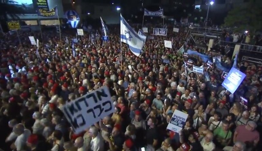 تظاهرات هزاران نفر در تل آویو علیه نتانیاهو