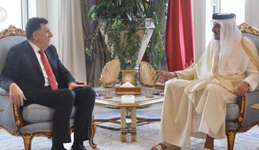 تأکید امیر قطر بر حمایت از دولت وفاق ملی لیبی