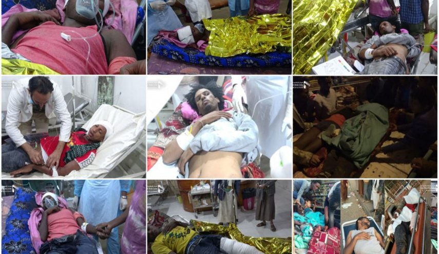 الصحة اليمنية تدين جريمة قصف سوق الرقو بصعدة
