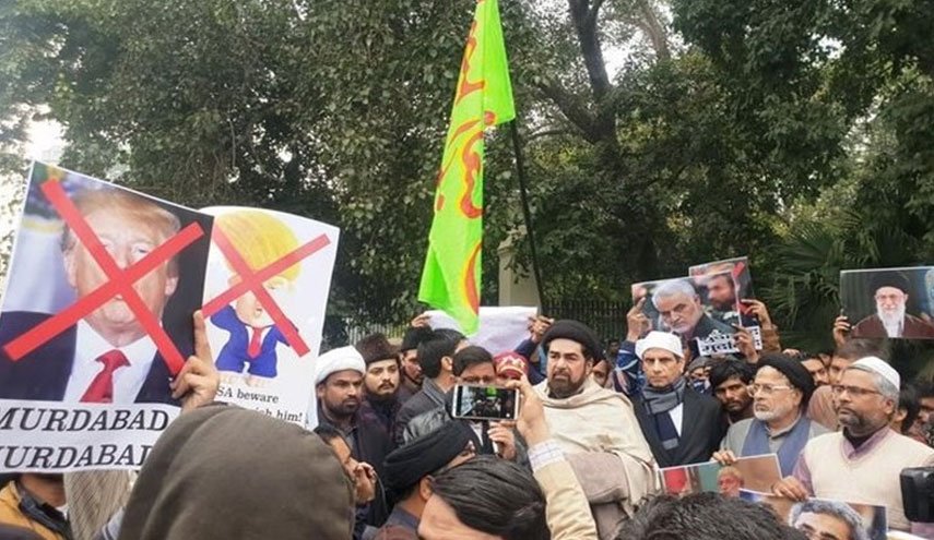 تظاهرات مسلمانان هند در اعتراض به ترور سردار سلیمانی + فیلم
