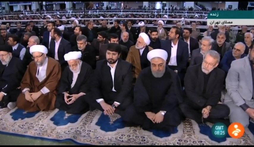 عکس| حضور رئیس جمهور، رئیس مجلس شورای اسلامی و دبیر شورای نگهبان در نمازجمعه تهران