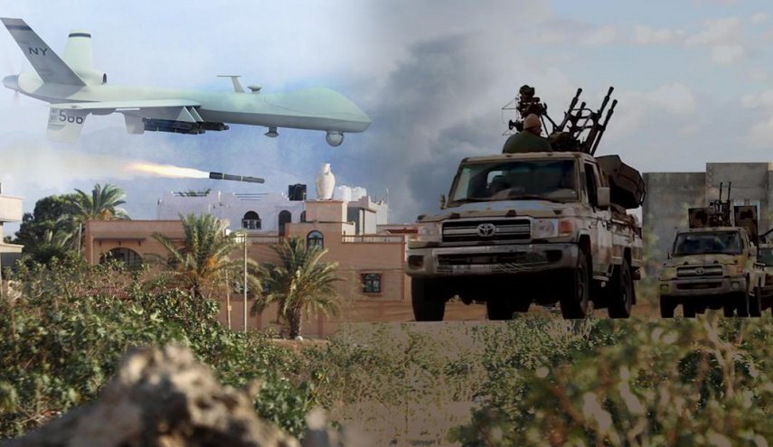 قوات الوفاق تدمر طائرة شحن عسكرية لقوات حفتر بترهونة