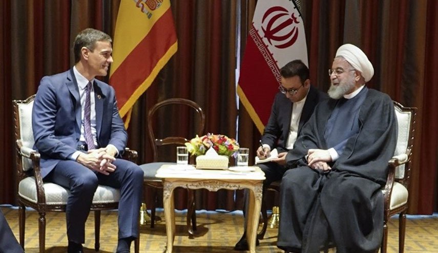 روحانی: اسپانیا در برابر اقدام غیرقانونی آمریکا درخصوص وام صندوق بین المللی پول به ایران موضع بگیرد/ سانچز: اسپانیا و اتحادیه اروپا با تحریم‌های آمریکا علیه ایران مخالفند