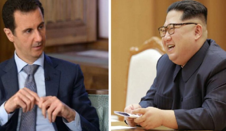 رهبر کره شمالی روز ملی سوریه را تبریک گفت