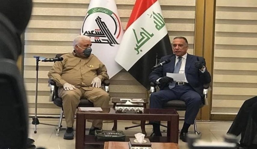 الکاظمی با رئیس سازمان الحشد الشعبی عراق دیدار کرد
