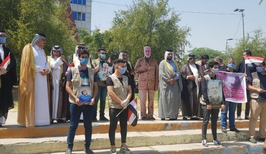 تظاهرات مردم عراق پس از اهانت شبکه سعودی به شهید المهندس/ حضور جمعی از معترضان در داخل دفتر شبکه mbc + فیلم