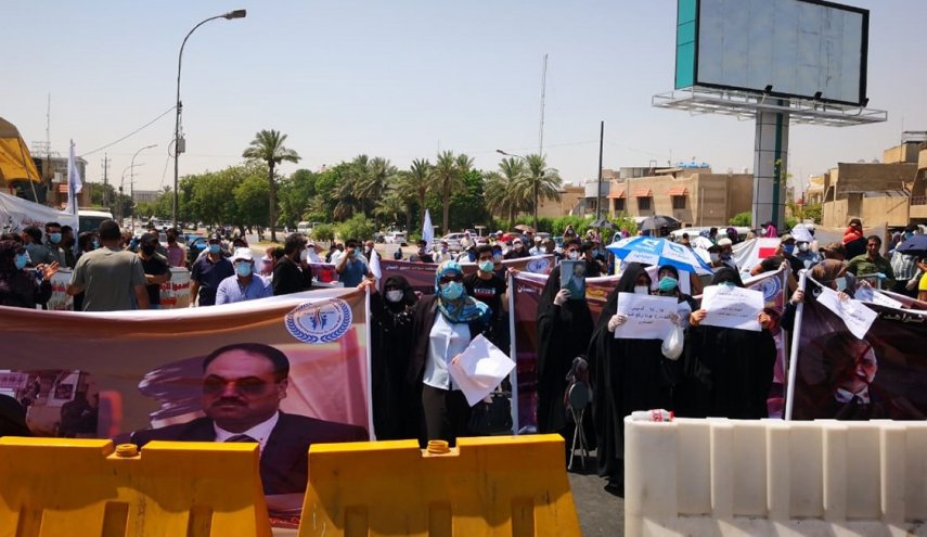 تظاهرة منددة باطلاق سراح العيساوي وسط بغداد..صور