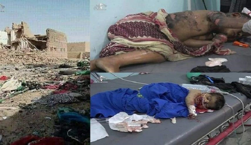 تواصل الإدانات اليمنية لجريمة العدوان في الجوف