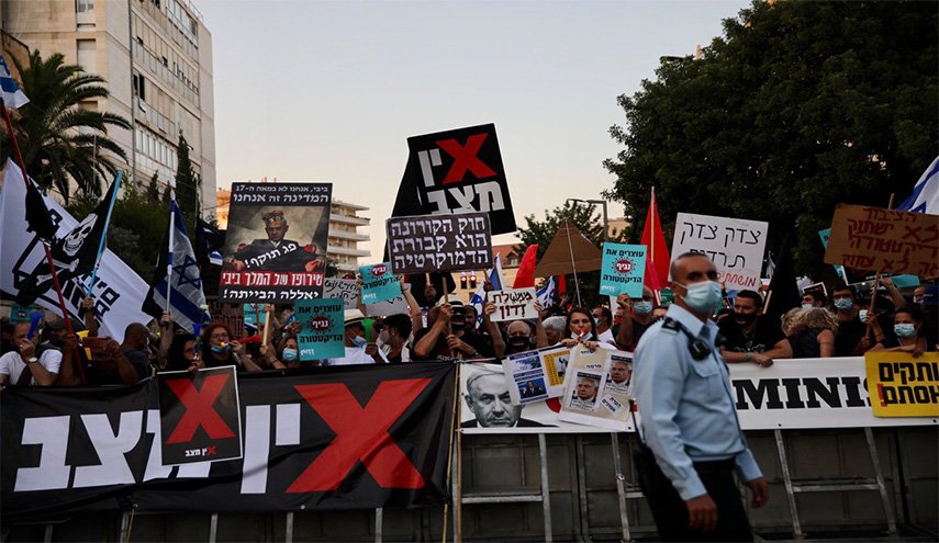 استمرار التظاهرات في القدس المحتلة ضد نتنياهو