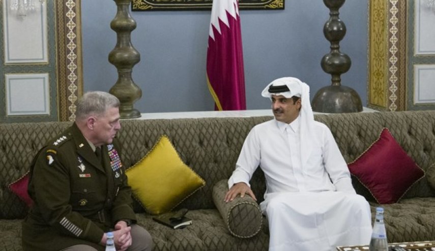 دیدار رئیس ستاد مشترک ارتش آمریکا با امیر قطر