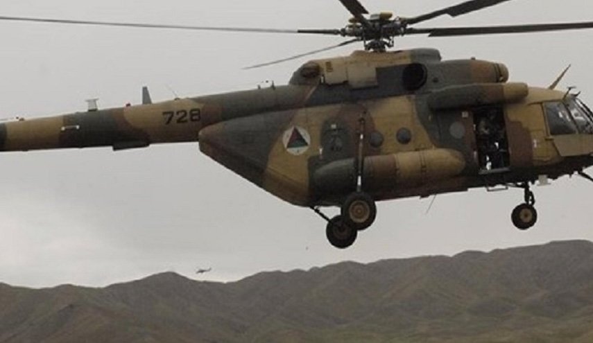 بالگرد ارتش افغانستان در آتش سوخت