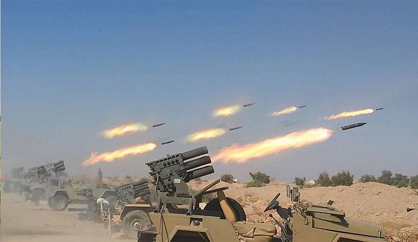 كتيبة اسناد للحشد تدك تجمعا لـ'داعش' بصواريخ ١٠٧ ملم