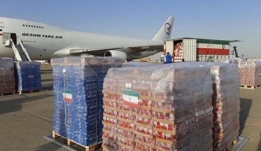 ايران ارسلت 95 طناً من المساعدات إلى بيروت وسترسل 240 طنًا أخرى