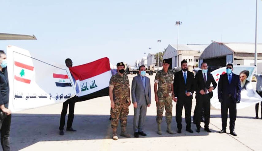 وصول طائرة عسكرية عراقية محملة بعشرات الاطنان من المساعدات إلى لبنان