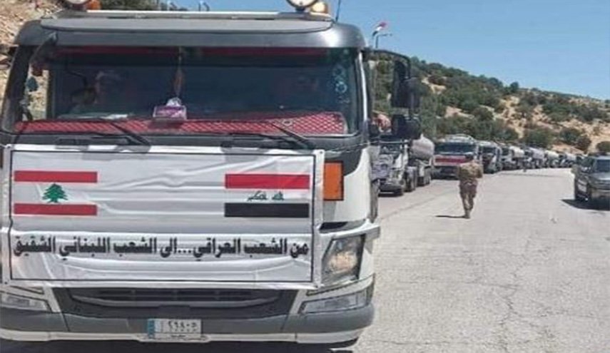 العراق يرسل 33 صهريجا من زيت الغاز كمساعدات الى لبنان