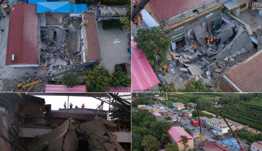 فرو ریختن سقف رستوران در «شان‌شی» چین ۲۹ کشته بر جا گذاشت
