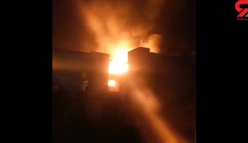 انفجار و آتش سوزی حوالی اسلامشهر + فیلم