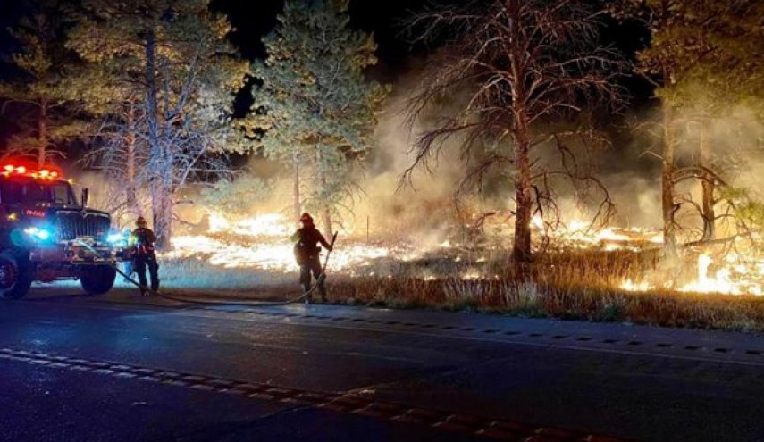 آتش‌سوزی در پایگاه نظامی در «کلرادو» آمریکا
