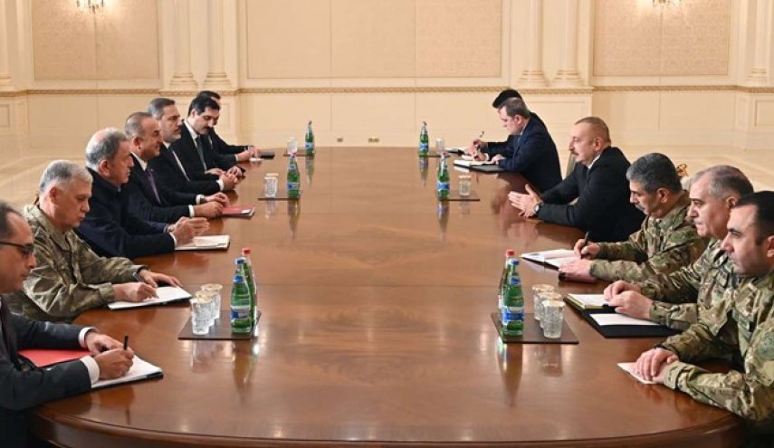 دیدار مسئولان ارشد ترکیه‌ای با رئیس‌جمهور آذربایجان در باکو
