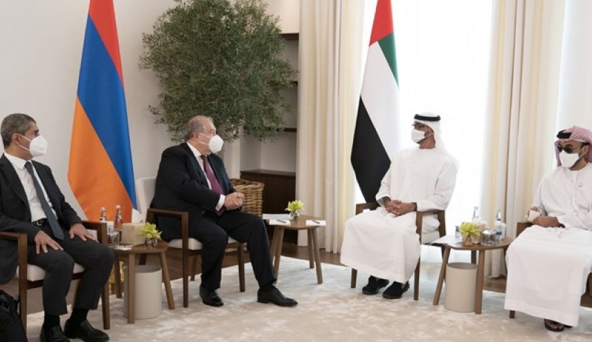 رئیس‌جمهور ارمنستان به دیدار سران امارات رفت