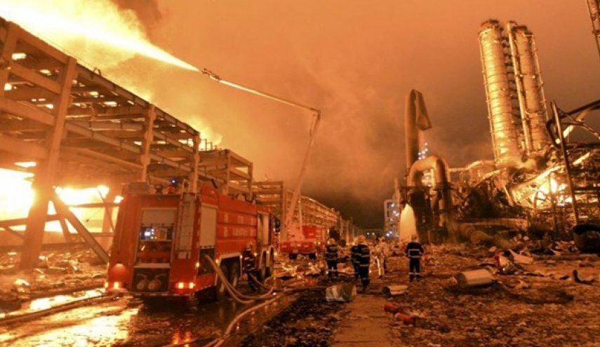 انفجار در کارخانه شیمیایی در چین؛ یک کشته، چند مفقود و زخمی