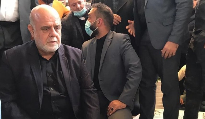 حضور سفیر ایران بر سر مزار شهید «ابومهدی المهندس» در عراق
