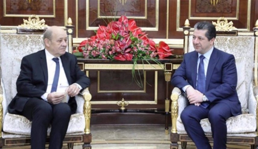 گفت‌وگوی تلفنی نخست‌وزیر اقلیم کردستان عراق با وزیر خارجه فرانسه