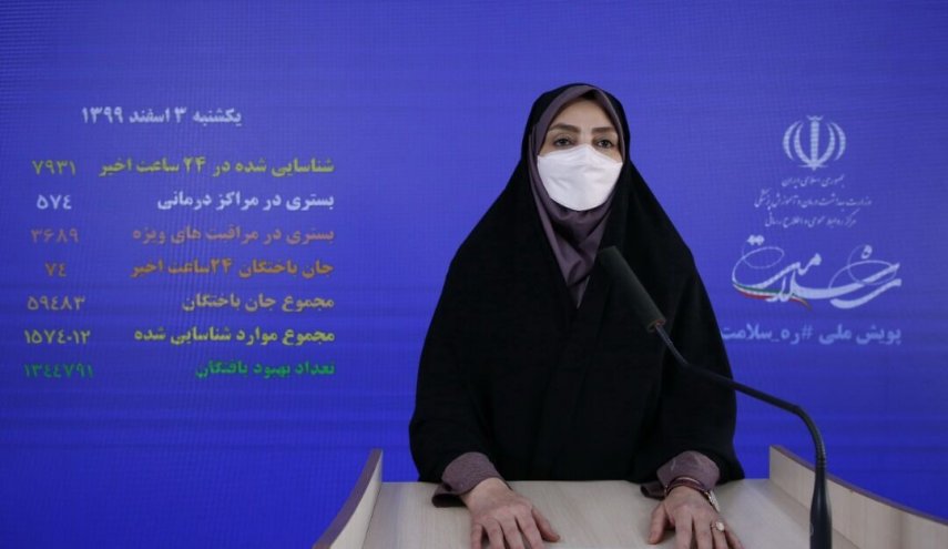 الصحة الايرانية: تسجيل 100 وفاة جديدة بكورونا