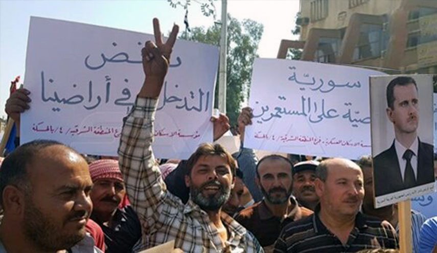تظاهرة في القامشلي تنديدا بالوجود غير الشرعي لتركيا واميركا في سوريا