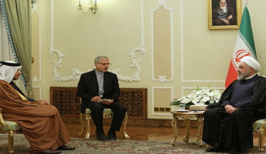 الرئيس روحاني يؤكد على اقامة حوار جماعي وتحقيق منطقة قوية وآمنة 