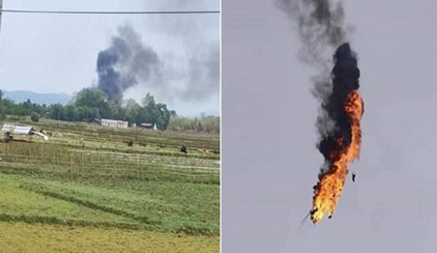 ميانمار..جماعة متمردة تسقط  طائرة هليكوبتر عسكرية
