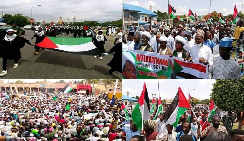 شاهد بالصور.. نيجيريا تطلق النار على مشاركين في مسيرات يوم القدس العالمي
