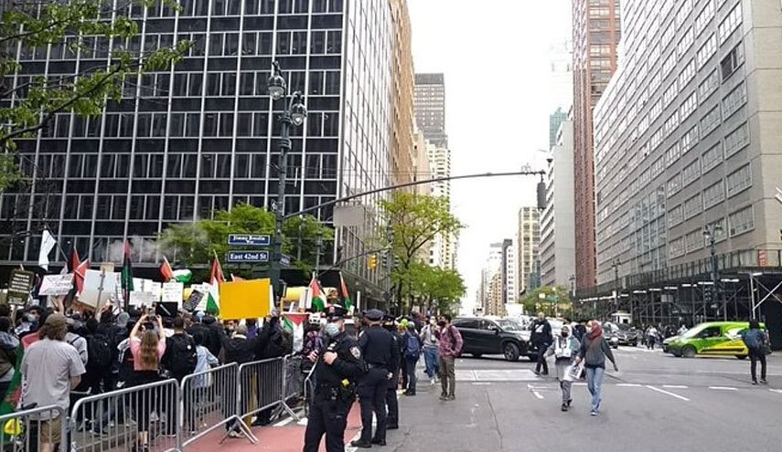 تظاهرات حمایت از مقاومت فلسطین در نیویورک