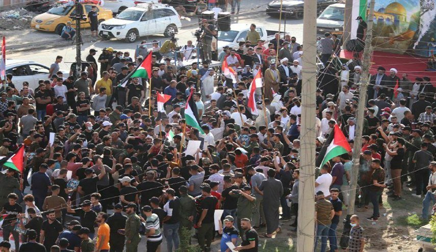 تظاهرات مردم بغداد در حمایت از ملت فلسطین+ تصاویر

