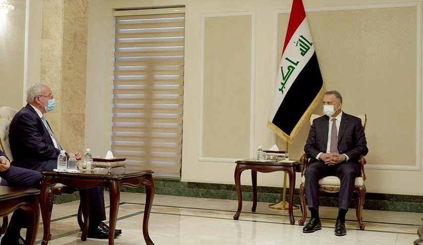 مصطفى الكاظمي يستقبل وزير الخارجية الفلسطيني