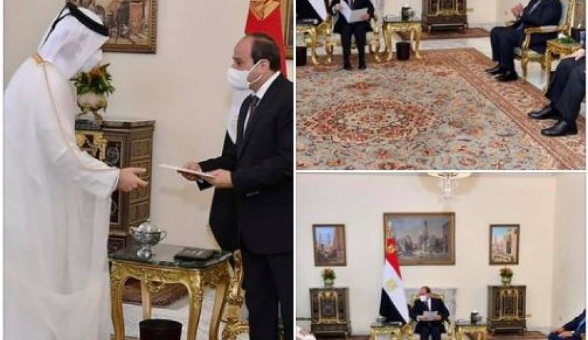 أمير قطر يبعث رسالة إلى السيسي