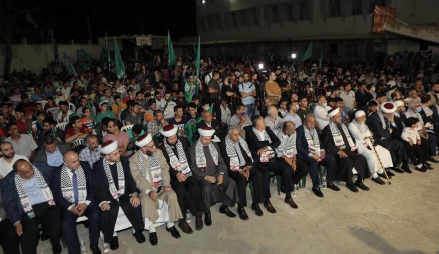 احتفال في شمال لبنان تضامنا مع فلسطين